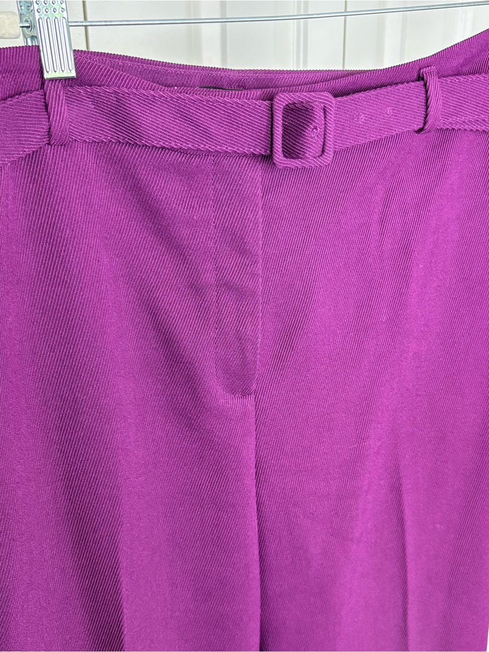 Ann Taylor Bright Plum Belted Pants